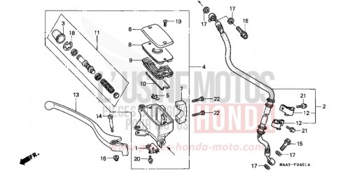 MASTRO FRENO ANTERIORE (VT1100CV/CW/C2) VT1100C2W di 1998